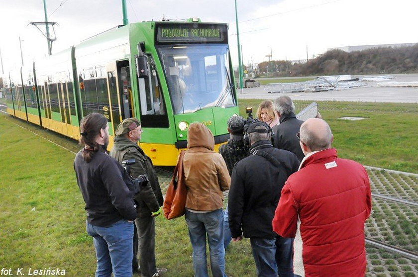 Joanna Koroniewska w poznańskim tramwaju