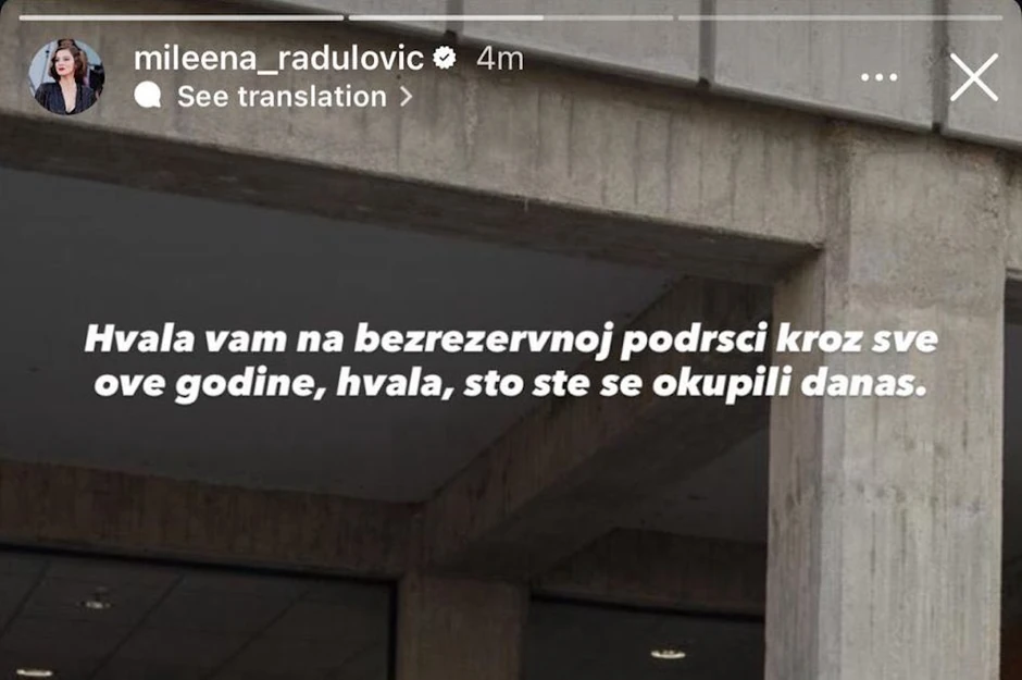 Milena Radulović se oglasila