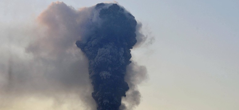 Silny wybuch wulkanu Sakurajima na wyspie Kiusiu w Japonii