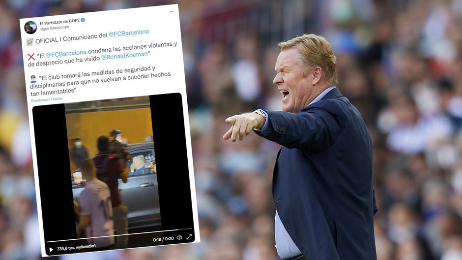 Ronald Koeman. Tweet z profilu "El Partidazo de COPE"