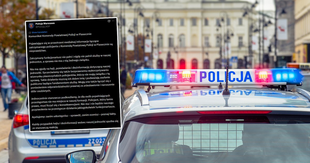 Gwałt na młodej policjantce. Komenda z Piaseczna reaguje