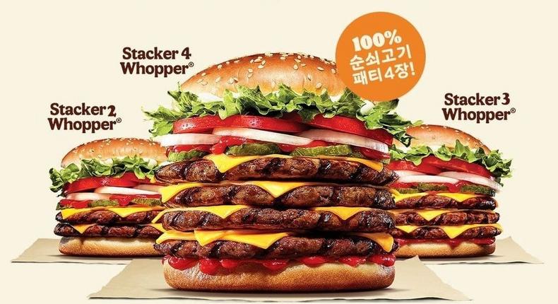 Burger King's Stacker Whopper.