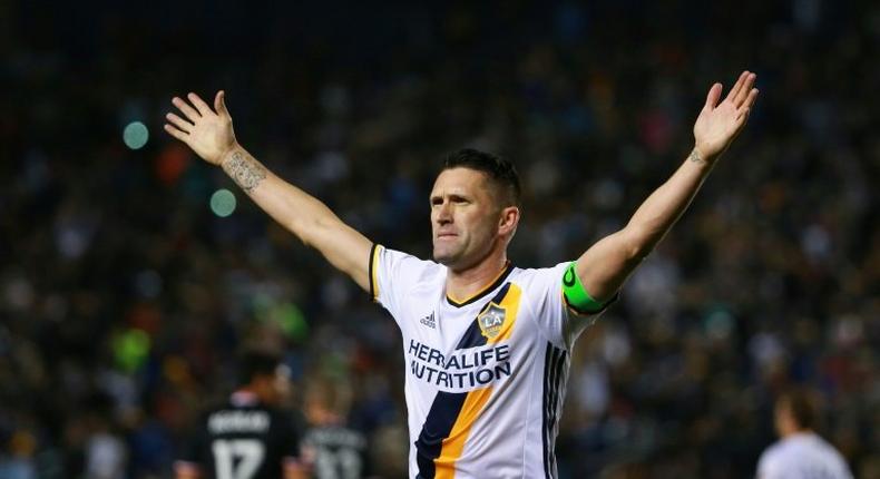 Robbie Keane of the Los Angeles Galaxy, seen in March 2016, helped the team with three Major League Soccer Cup titles