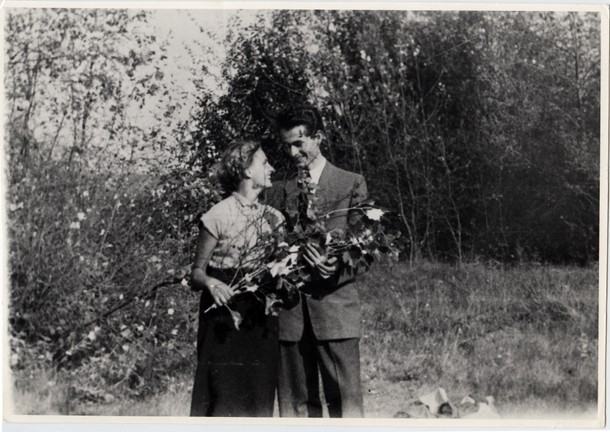 Wacława Stec i Wiesław Myśliwski w okresie narzeczeństwa, 1954, fot archiwum prywatne Wiesława Myśliwskiego