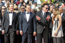 Brad Pitt,  Leonardo DiCaprio, Quentin Tarantino i Margot Robbie