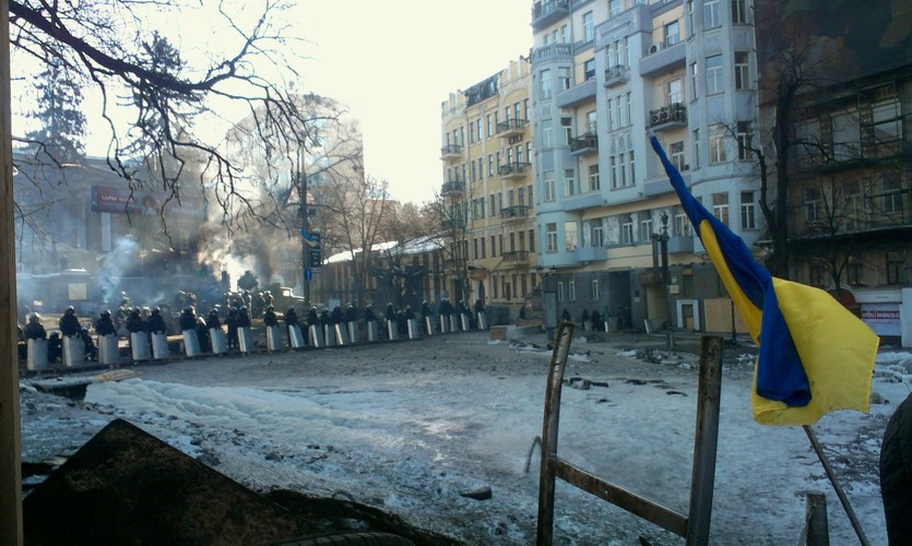 Majdan w Kijowie na Ukrainie