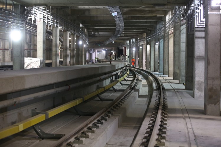 Tunel II linii metra biegnie 7-8 metrów pod dnem Wisły. <br><br>Fot. (mr) PAP/Rafał Guz