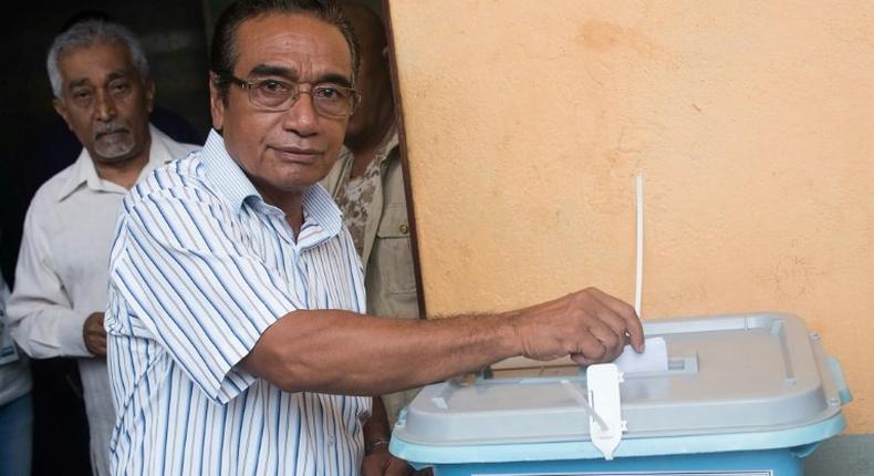 Presidential candidate, Francisco Guterres, who like many members of East Timor's political class took part in the independence rebellion