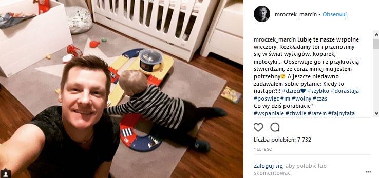 Marcin Mroczek z synem