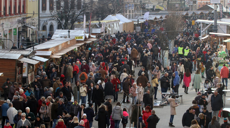 Résztvevők a Miskolci Kocsonyafesztiválon 2023. március 3-án / Fotó: MTI/Vajda János