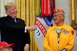 Trump calls Elizabeth Warren 'Pocahontas' at White House event honoring Native American code talkers