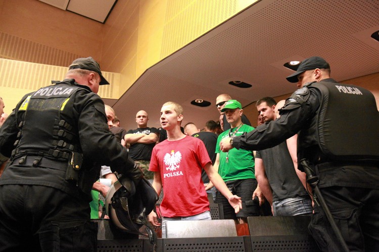 Narodowcy krzyczeli na wykładzie prof. Zygmunta Baumana. Interweniowała policja