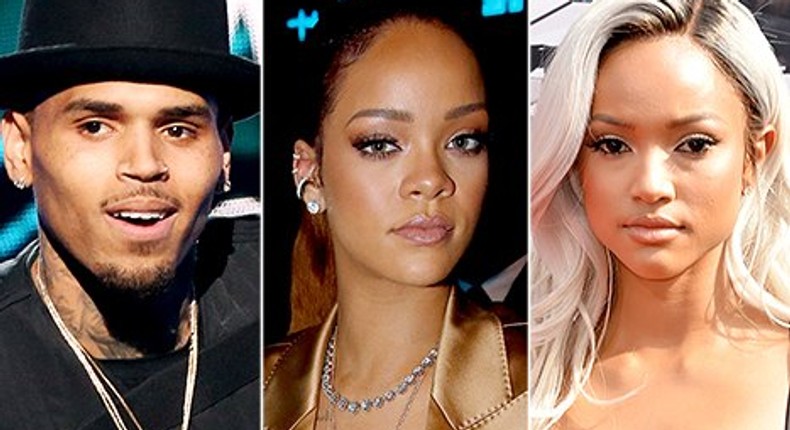 Chris Brown, Rihanna, Karrueche at 2015 BET Awards