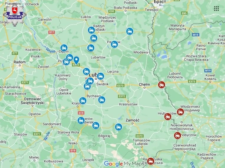 Protest rolników - woj. lubelskie