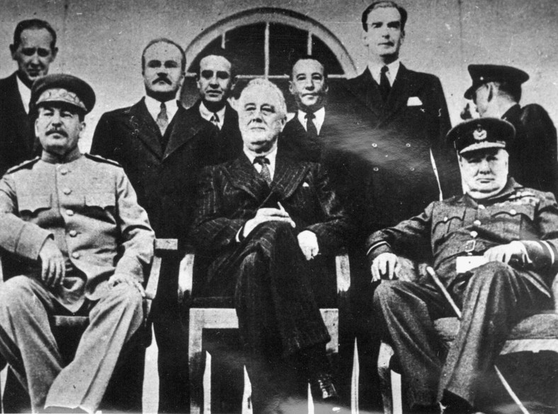 Teherańska konferencja 1943 r. Od lewej: Józef Stalin, Franklin Delano Roosevelt i Winston Churchill