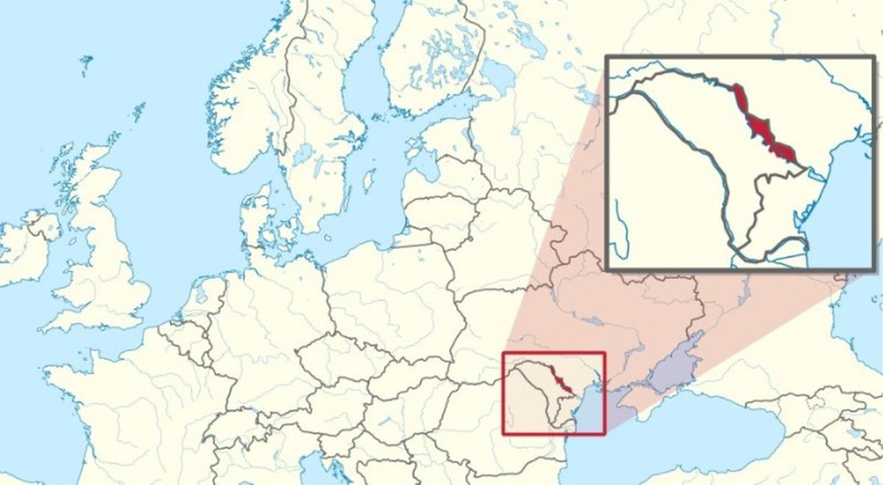 Naddniestrze leży pomiędzy Mołdawią a Ukrainą
