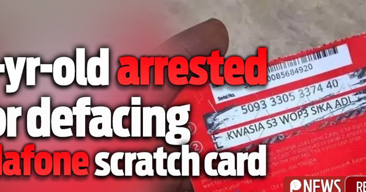20yrold arrested for defacing Vodafone scratch card Pulse Ghana