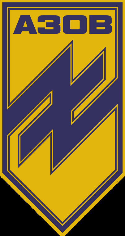 Emblemat brygady Azow przedstawiający