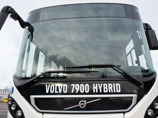 Hybrid bus test drive in Berlin