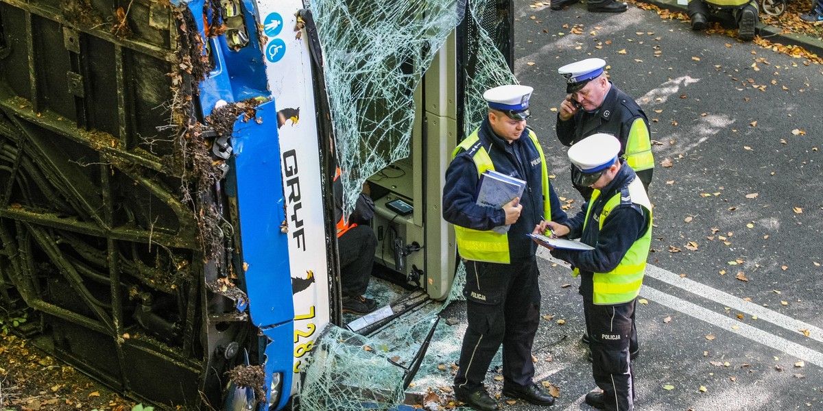 Wypadek autobusu w Gdyni 