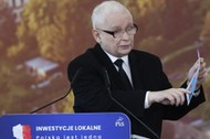 Prezes PiS Jarosław Kaczyński podczas wystąpienia w Janowie Lubelskim