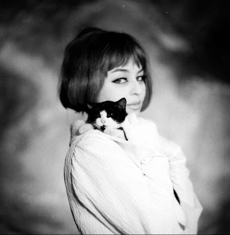 Kalina Jędrusik podczas promocji spektaklu "Śniadanie u Tiffany'ego" (1965)