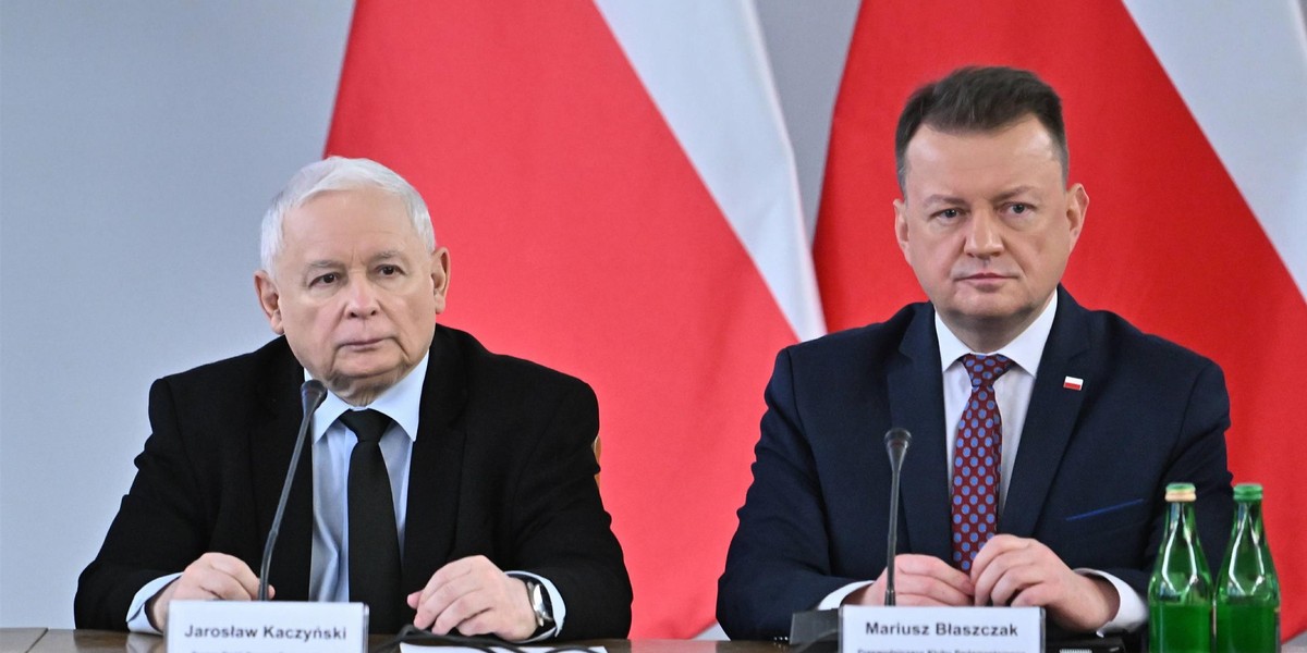 Jarosław Kaczyński i Mariusz Błaszczak