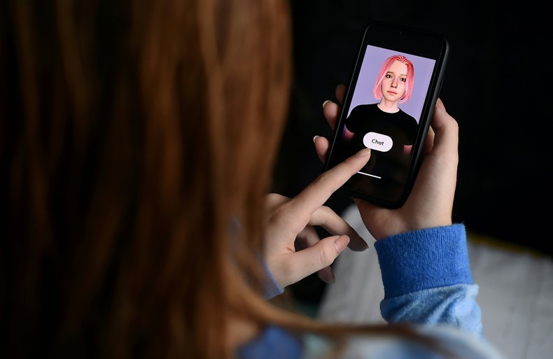 AI companion apps like Replika AI are growing.OLIVIER DOULIERY/AFP via Getty Images