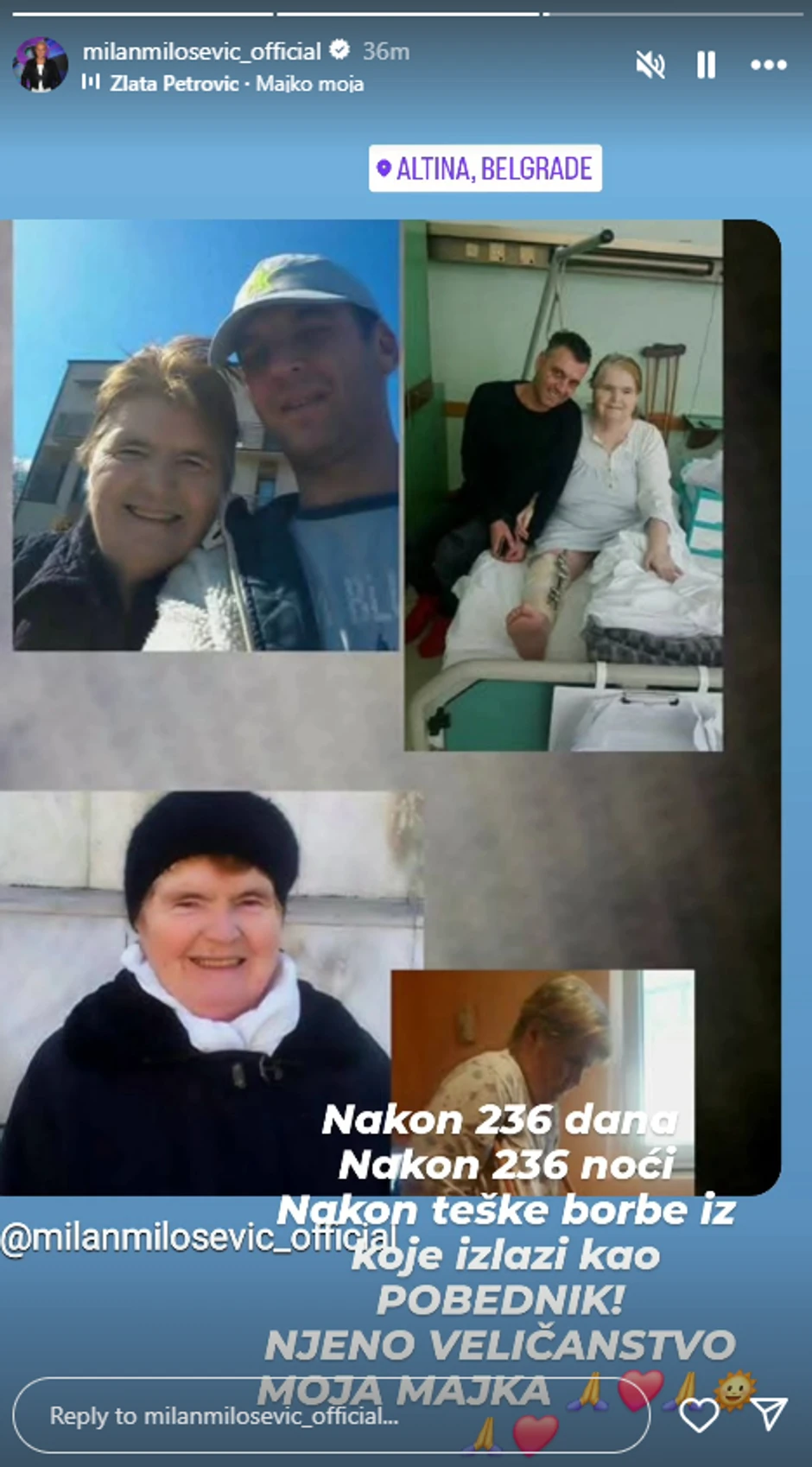 Milan Milošević objava