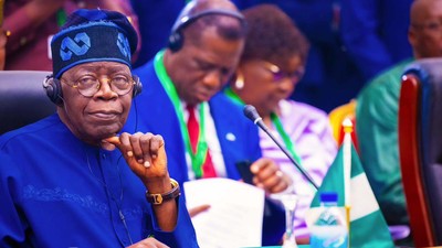 President Bola Tinubu at the ECOWAS Summit in Guinea-Bissau. [Presidency]