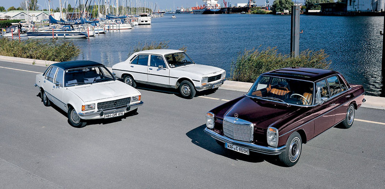 Peugeot 504D kontra Mercedes 220D i Opel Rekord 2100 - porównanie klasycznych limuzyn z dieslem
