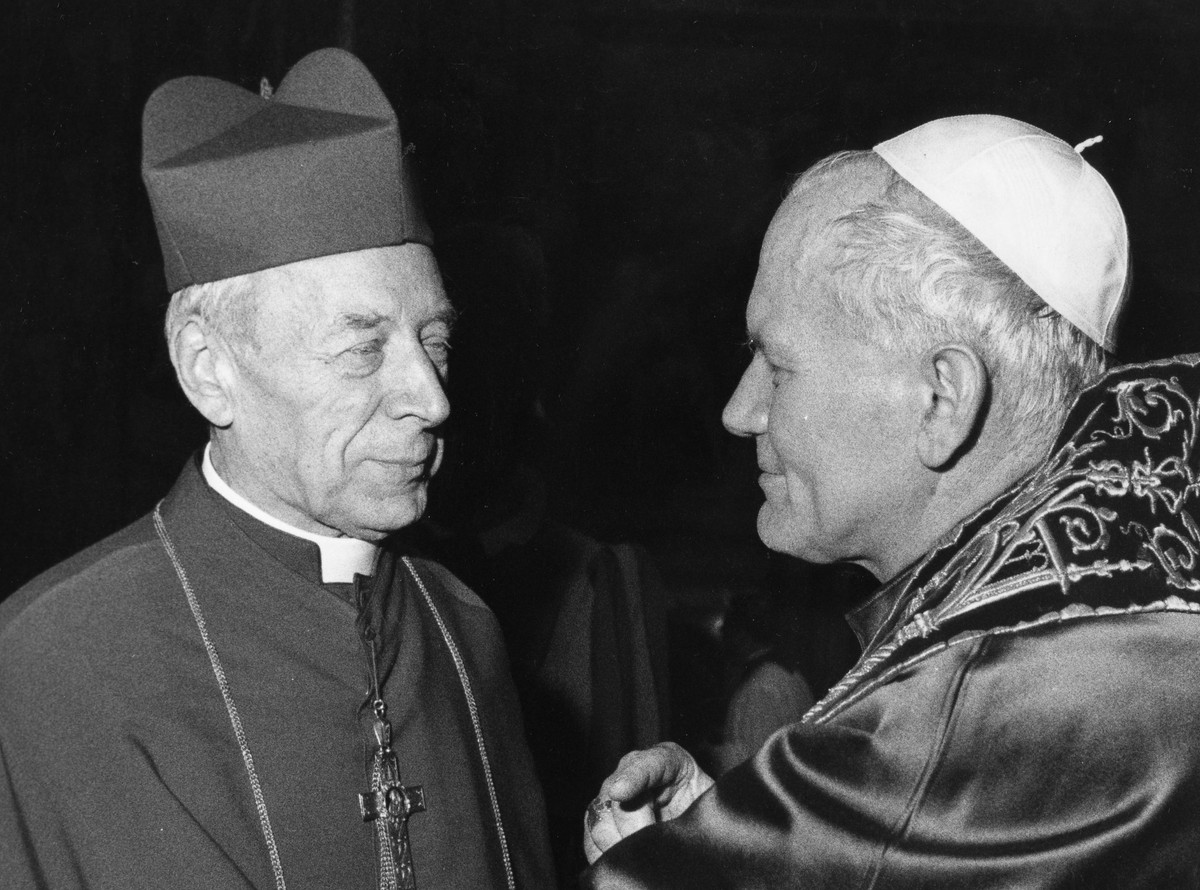 Kardynał Stefan Wyszyński i papież Jan Paweł II