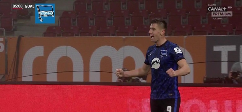 FC Augusburg - Hertha Berlin: gol Krzysztofa Piątka (wideo)