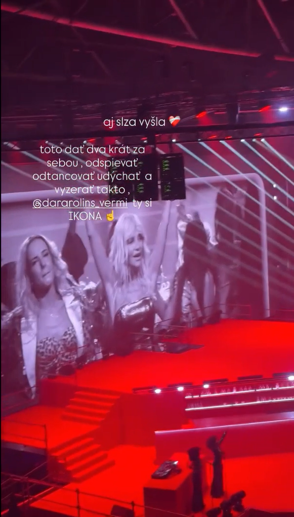 Nela Pocisková na koncerte Dary Rolins neovládla emócie. 