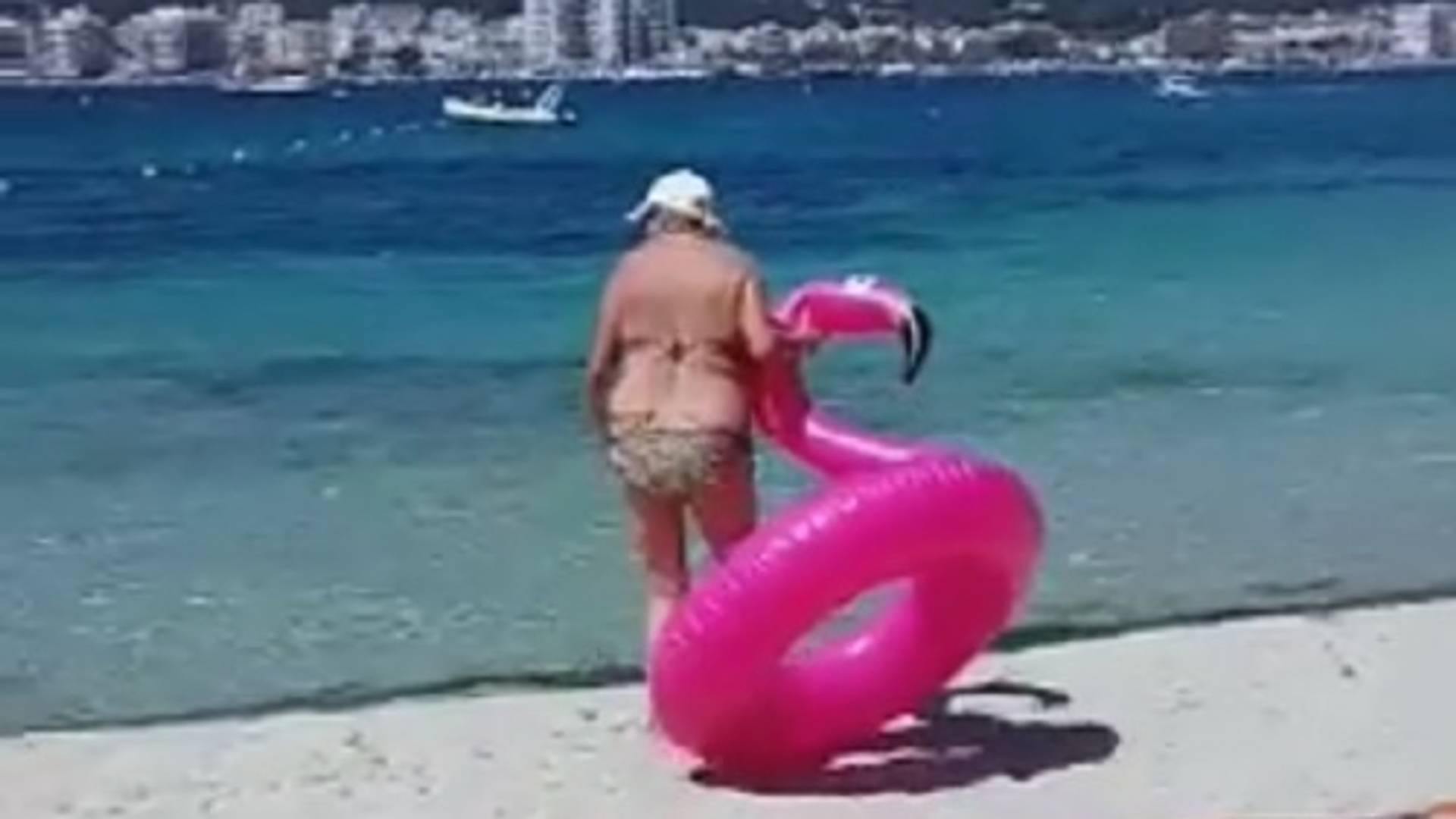 Baka koju od gumenog flamingosa spasava čuvar plaže ima 45 miliona pregleda