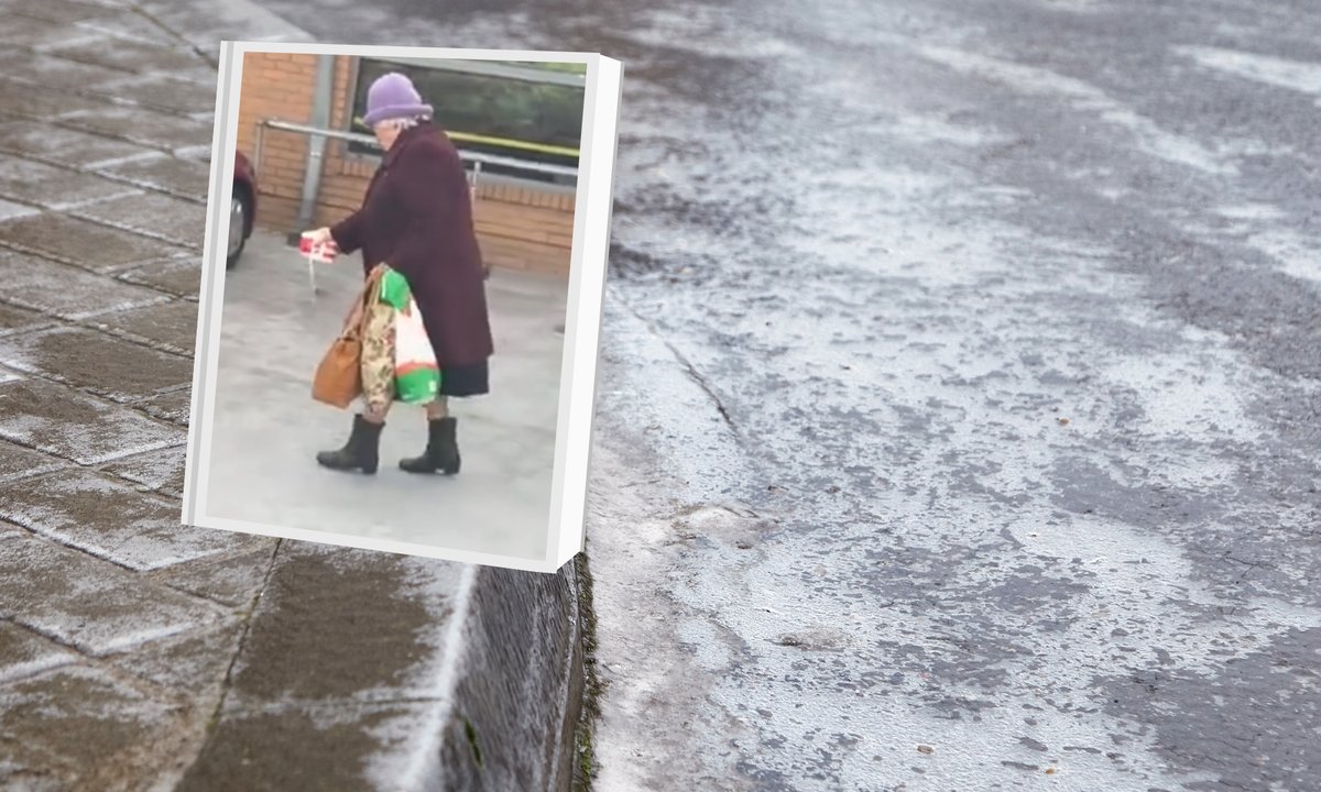 Internet zachwycony bohaterską seniorką. Przyłapali ją, jak robiła to przed sklepem [wideo]