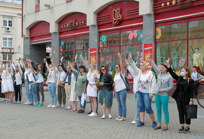 Protest białoruskich medyków. "Trzeba skończyć z biciem ludzi"