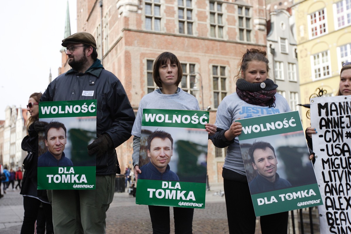 Pikieta w obronie Tomasza Dziemianczuka