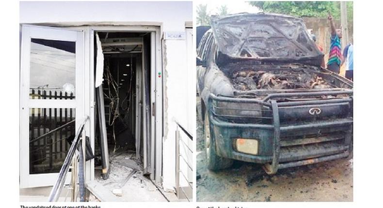 Scene of Ikorodu bank robbery