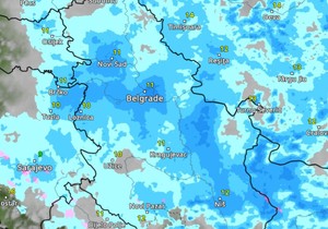 Radarske slike nevremena u Srbiji