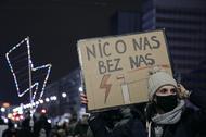 29.01.2021 Warszawa , Rondo Dmowskiego . Protest Ogolnopolskiego Strajku Kobiet 