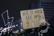 29.01.2021 Warszawa , Rondo Dmowskiego . Protest Ogolnopolskiego Strajku Kobiet 