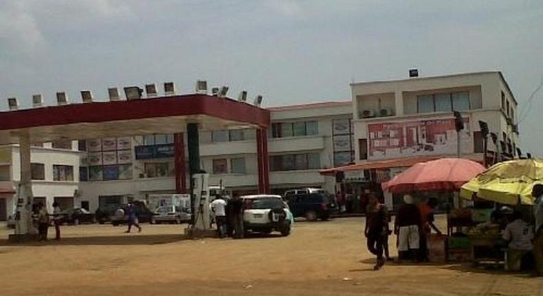 A photo of a fuelling station located in South-West Nigeria