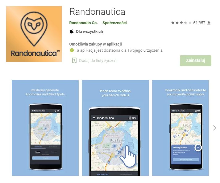 Randonautica w sklepie Google Play