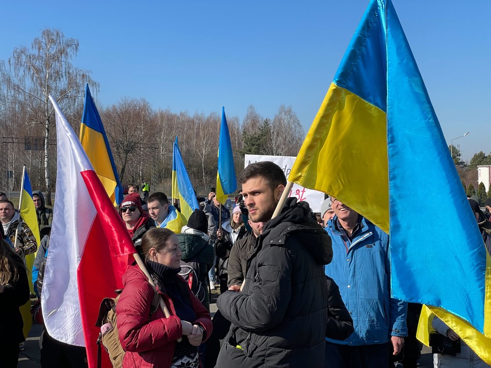 Ponad 100 osób blokuje białoruskie i rosyjskie TIR-y na terminalu w Koroszczynie