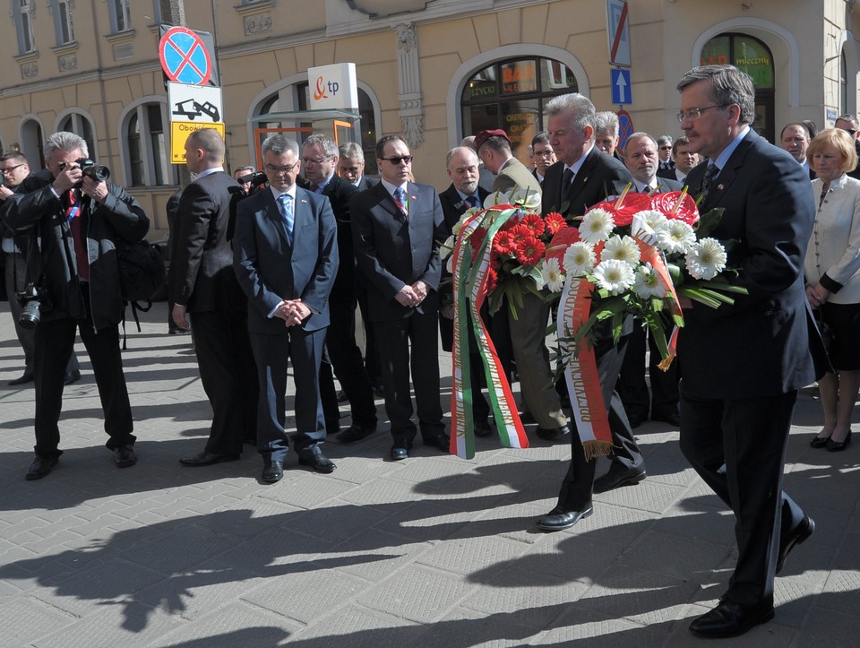 POZNAŃ WIZYTA PREZYDENTA WĘGIER KOMOROWSKI