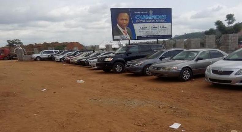 Some of the cars given out by Pastor Joshua Iginla