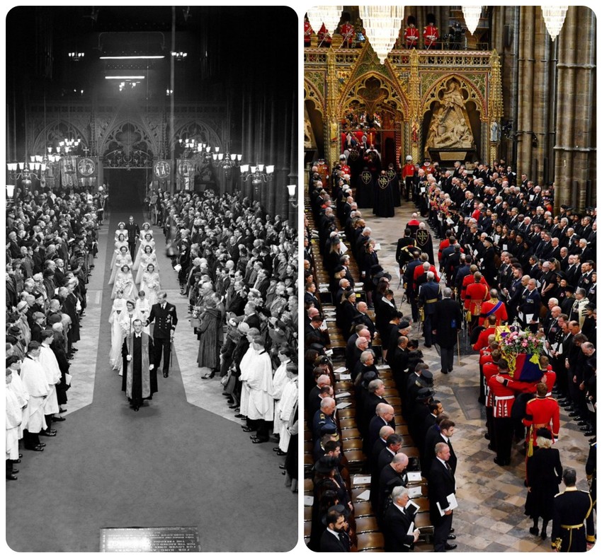 Venčanje i sahrana kraljice Elizabete u Vestminsterskoj opatiji