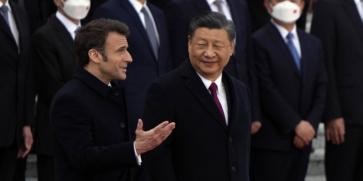 Emmanuel Macron i Xi Jinping