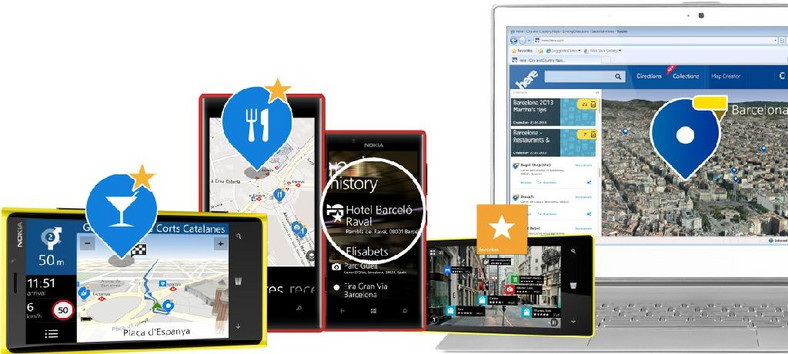 W przypadku smartfonów Nokia Lumia 720, 521 i 520 zachowano bezpłatny dostęp do map wielu krajów z całego świata